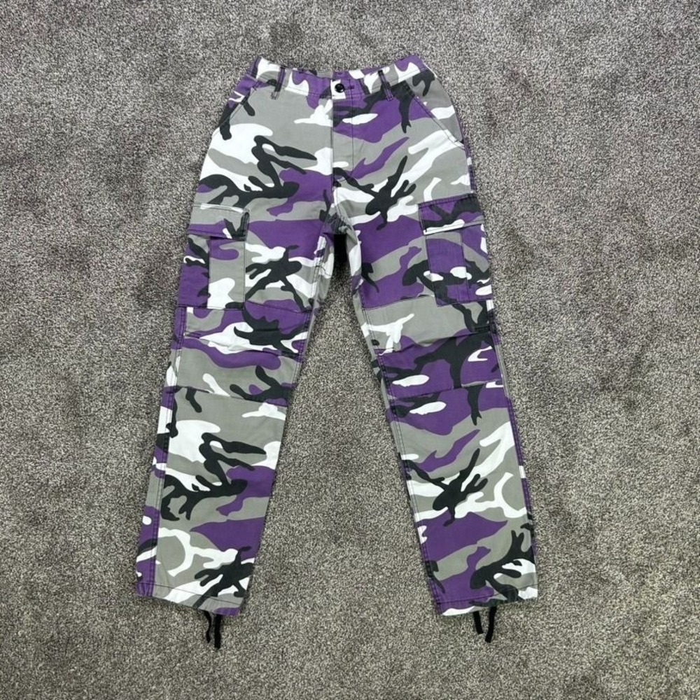 Rothco B.D.U. Purple Grey Camo Cargo Pants Mens 27x30 Regular Fit Military Work